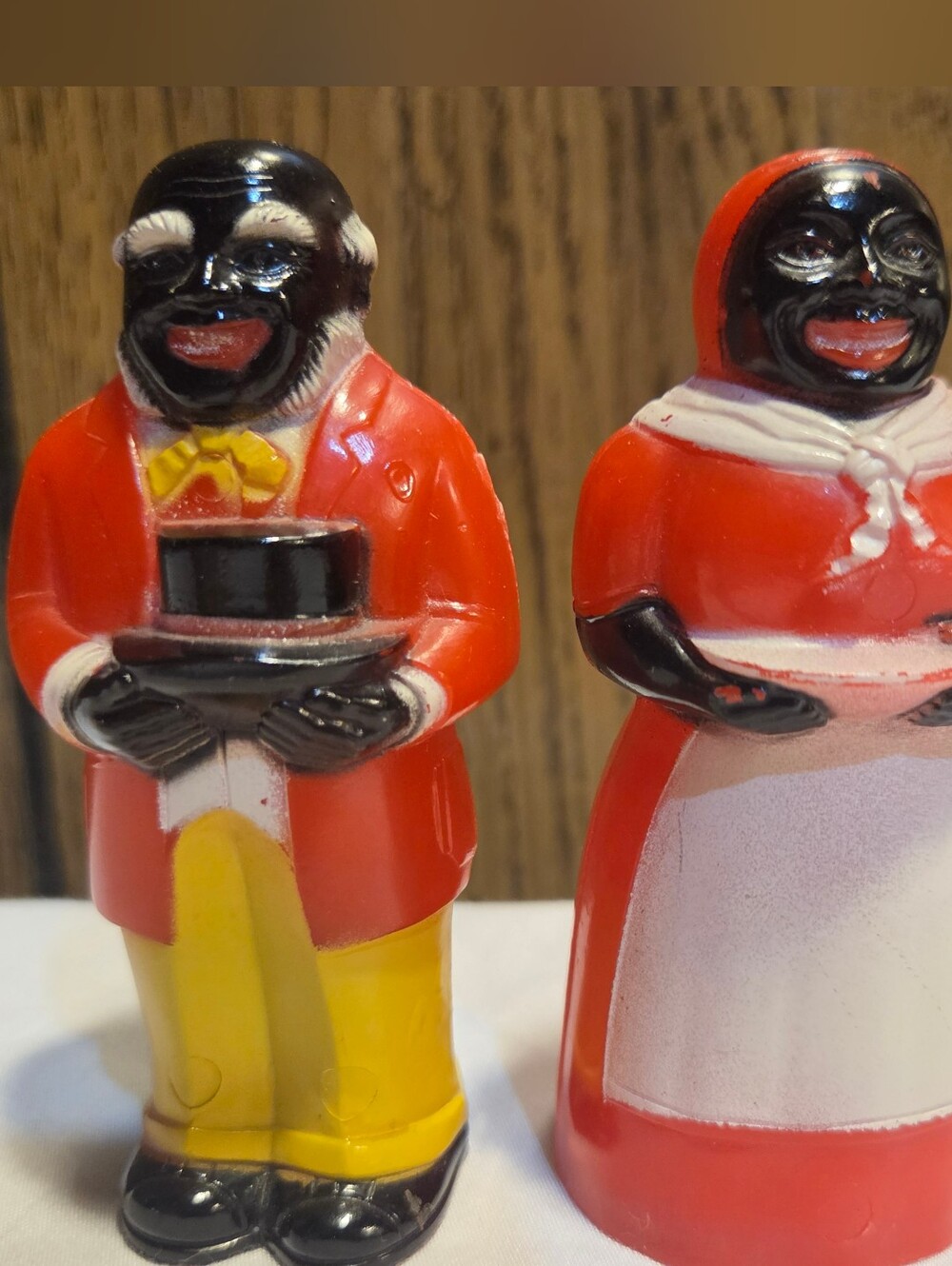 Vintage Americana Salt and Pepper Shakers Plastic Aunt Jemima & Uncle Mose